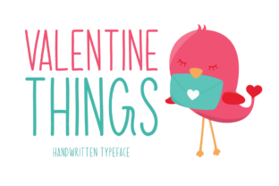 Valentine Things: A Handwritten Display Font for Marketers